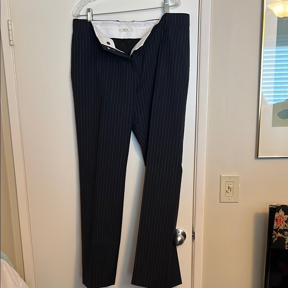 Celine Blue/silver Straight-Leg Trousers-new
